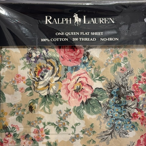 Ralph Lauren Vintage RARE “Brittany Multi" Floral Flat Queen Size Sheet! - Picture 2 of 5